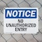 Signmission No Unauthorized Entry OSHA Notice Sign, Plastic, 10in W x 7in L, 2PK OS-2PACK-NS-P-710-L-15021 - alternate 6
